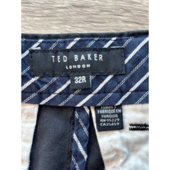 Ted Baker Mens 32R 9inch Inseam Chino Shorts Black Preppy Casual Cotton Designer - Picture 6 of 11